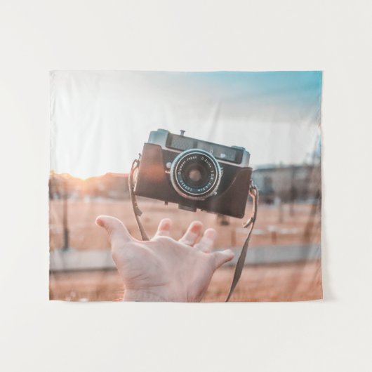 写真撮影のおもしろいのタペストリー タペストリー (正面(横))