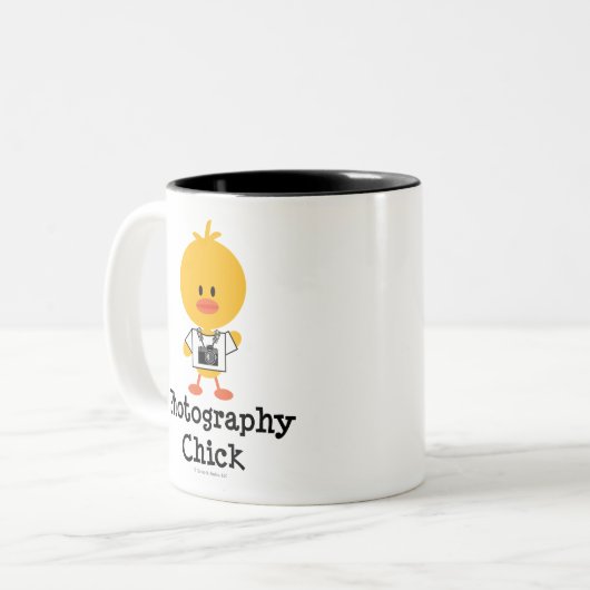 写真撮影のひよこのマグ ツートーンマグカップ (正面左)