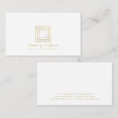 写真撮影のエレガントな金ゴールドの一見のカメラマン 名刺 (正面/裏面)