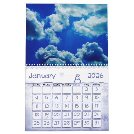 写真撮影のカレンダー カレンダー (1月 2026)