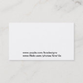 写真撮影のコラージュの名刺 名刺 (裏面)