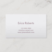 写真撮影のスタジオのばら色の金ゴールドのストライプのなカメラマン 名刺 (裏面)