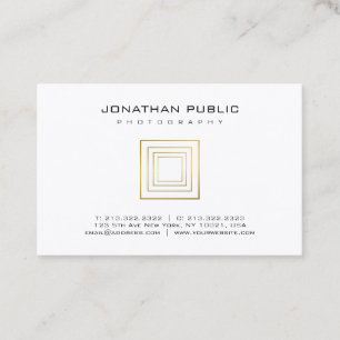 写真撮影のテンプレートのカメラマンのエレガントな金ゴールド 名刺