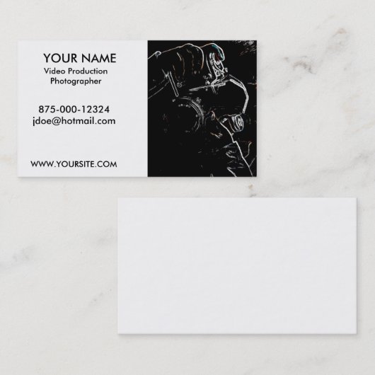 写真撮影のビデオ生産 名刺 (正面/裏面)