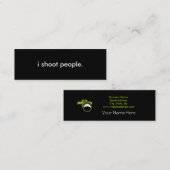 写真撮影のプロフィールカード スキニー名刺 (正面/裏面)