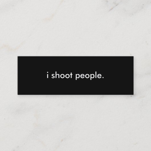 写真撮影のプロフィールカード スキニー名刺 (正面)