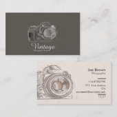 写真撮影のヴィンテージのオリジナル-名刺 名刺 (正面/裏面)