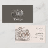 写真撮影のヴィンテージのオリジナル-名刺 名刺 (正面/裏面)