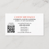 写真撮影の上品なヴィンテージの印刷の紋章 名刺 (裏面)