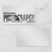 写真撮影の切り出し-白 名刺 (正面/裏面)