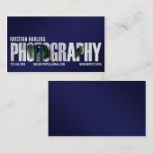 写真撮影の切り出し-青 名刺 (正面/裏面)