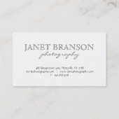 写真撮影の名刺のデニムの写真テンプレート 名刺 (裏面)