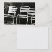 写真撮影の名刺の椅子 名刺 (正面/裏面)