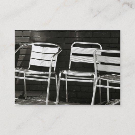 写真撮影の名刺の椅子 名刺 (正面)