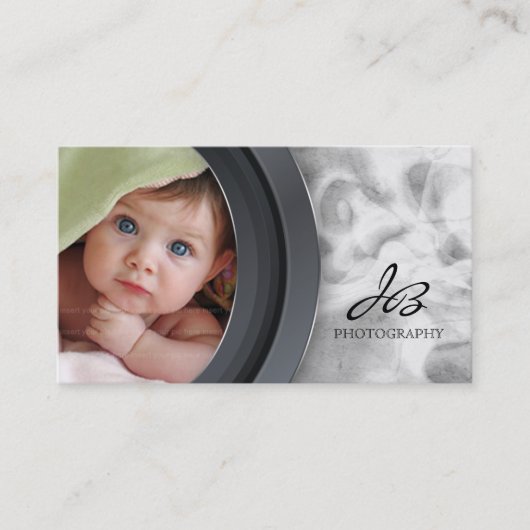 写真撮影の名刺の煙ライト 名刺 (正面)