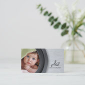 写真撮影の名刺の金属のクロムテンプレート 名刺 (スタンド正面)