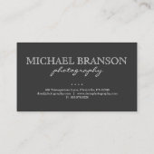 写真撮影の名刺の金属の塀のガレージ 名刺 (裏面)