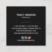 写真撮影の名刺 スクエア名刺 (裏面)