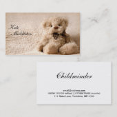 写真撮影の名刺-テディー・ベア 名刺 (正面/裏面)
