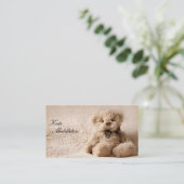 写真撮影の名刺-テディー・ベア 名刺 (スタンド正面)