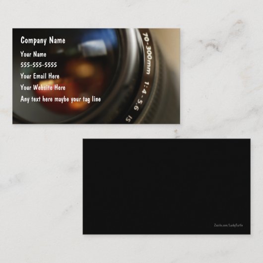 写真撮影の名刺 名刺 (正面/裏面)