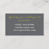 写真撮影の名刺 名刺 (裏面)