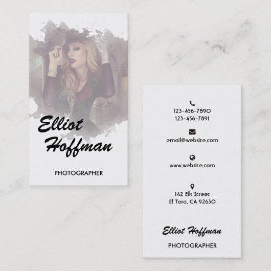 写真撮影の名刺 名刺 (正面/裏面)