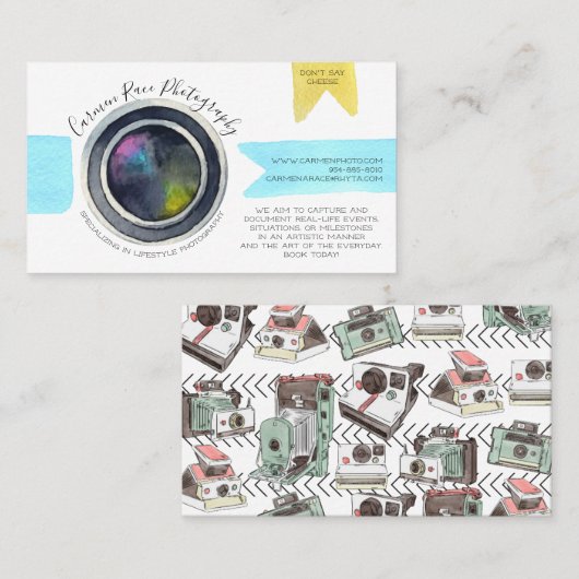 写真撮影の名刺 名刺 (正面/裏面)