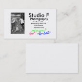 写真撮影の名刺 名刺 (正面/裏面)