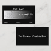 写真撮影の名刺-白のストライブ柄 名刺 (正面/裏面)