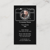 写真撮影の名刺-黒及び白 名刺 (裏面)