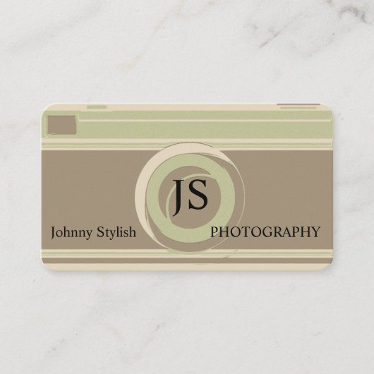 写真撮影の専門の素朴なレトロカバー 名刺 (正面)