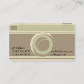 写真撮影の専門の素朴なレトロカバー 名刺 (裏面)
