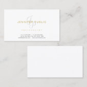 写真撮影の明白でエレガントなカメラマンのモノグラム 名刺 (正面/裏面)