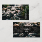 写真撮影の滝の石 + あなたのアイディア 名刺 (正面/裏面)