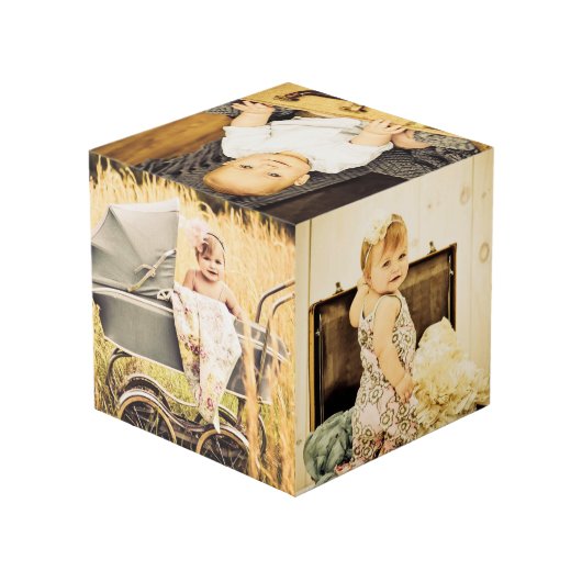 写真撮影の顧客用5つの家族写真の側面 フォトキューブ (裏面アングル)