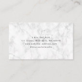 写真撮影カメラレンズ白大理石 名刺 (裏面)