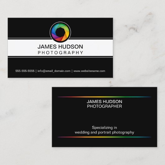 写真撮影シャッター 名刺 (正面/裏面)