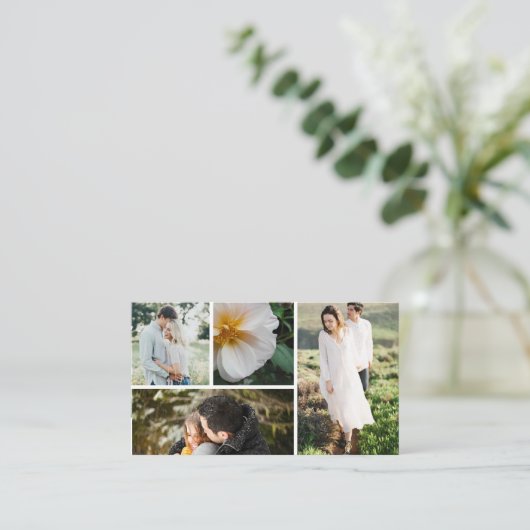 写真撮影ビジネス倍数の写真 名刺 (スタンド正面)