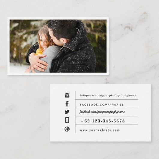 写真撮影ビジネス独身のな写真 名刺 (正面/裏面)