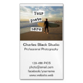 写真撮影プロフェッショナル白無地 マグネット名刺 (正面縦)