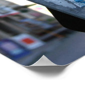 写真撮影ポスターの黒い通りシルエット ポスター (角)