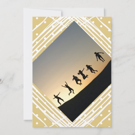 写真撮影メリークリスマス家族の名前ベージュ シーズンカード (正面)