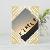 写真撮影メリークリスマス家族の名前ベージュ シーズンカード (スタンド正面)