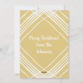 写真撮影メリークリスマス家族の名前ベージュ シーズンカード (裏面)