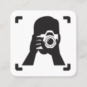 写真撮影写真 スクエア名刺 (正面)