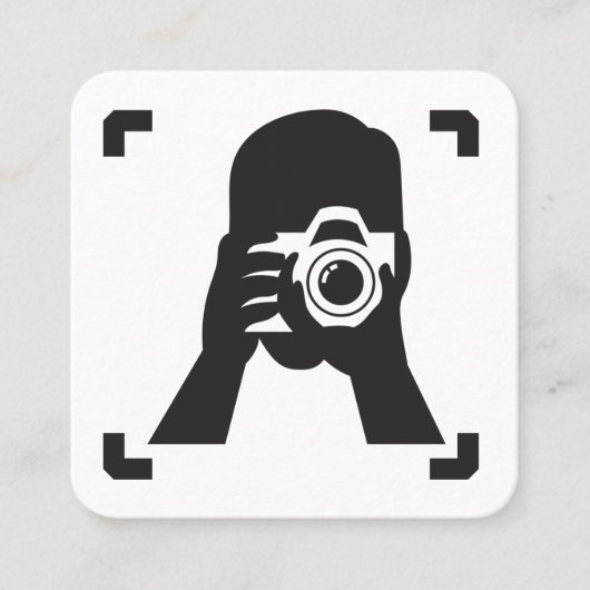 写真撮影写真 スクエア名刺 (正面)