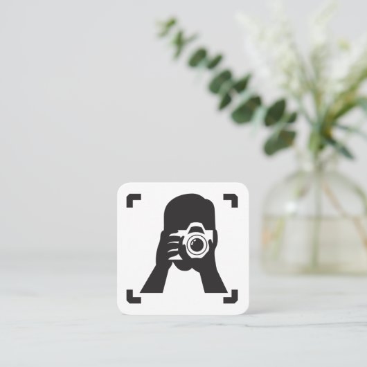 写真撮影写真 スクエア名刺 (スタンド正面)