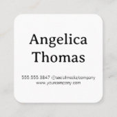 写真撮影写真 スクエア名刺 (裏面)