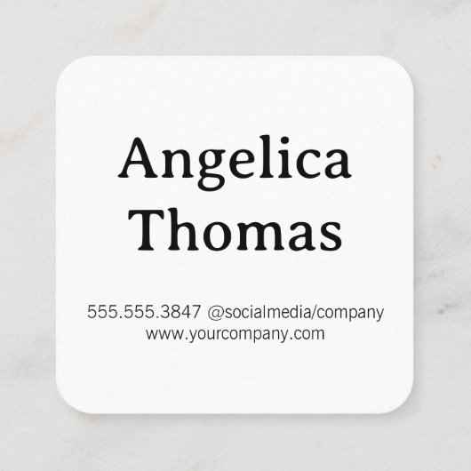 写真撮影写真 スクエア名刺 (裏面)